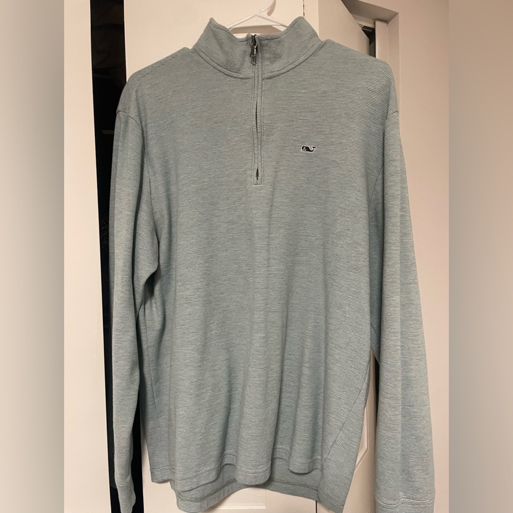 Vineyard Vines Men's Light Blue Zip-Up Sweater